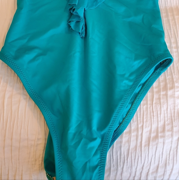 LADIES ABS SWIMSUIT, sexy, one-piece, size 8, NWT, teal green - Picture 6 of 9